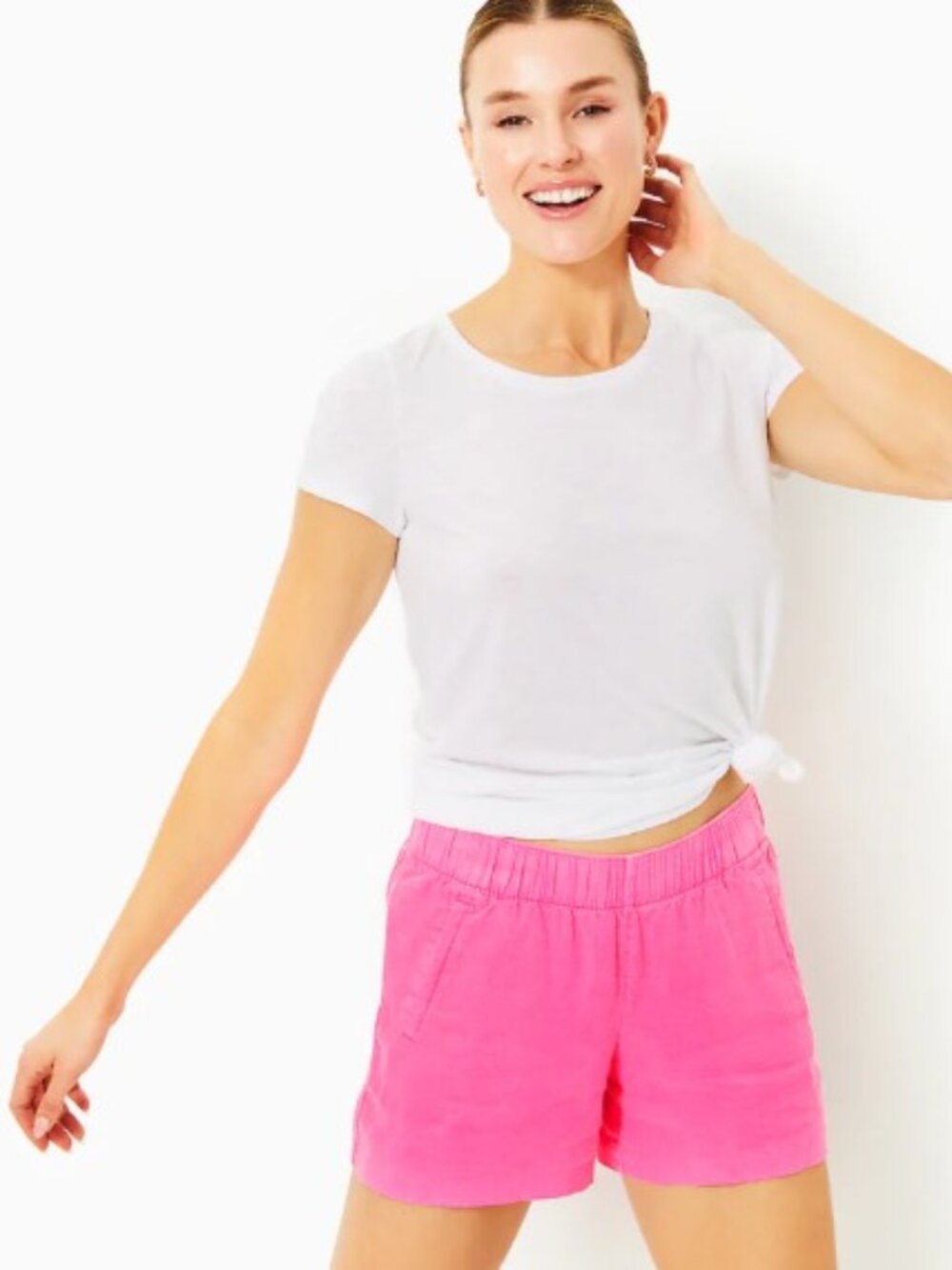LILO LINEN SHORT, ROXIE PINK - Size L